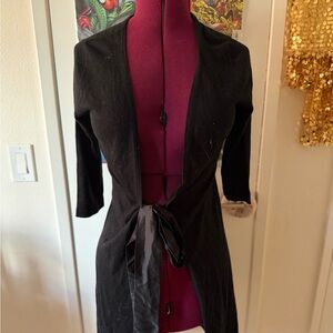 Lotus Springs Black cardigan robe